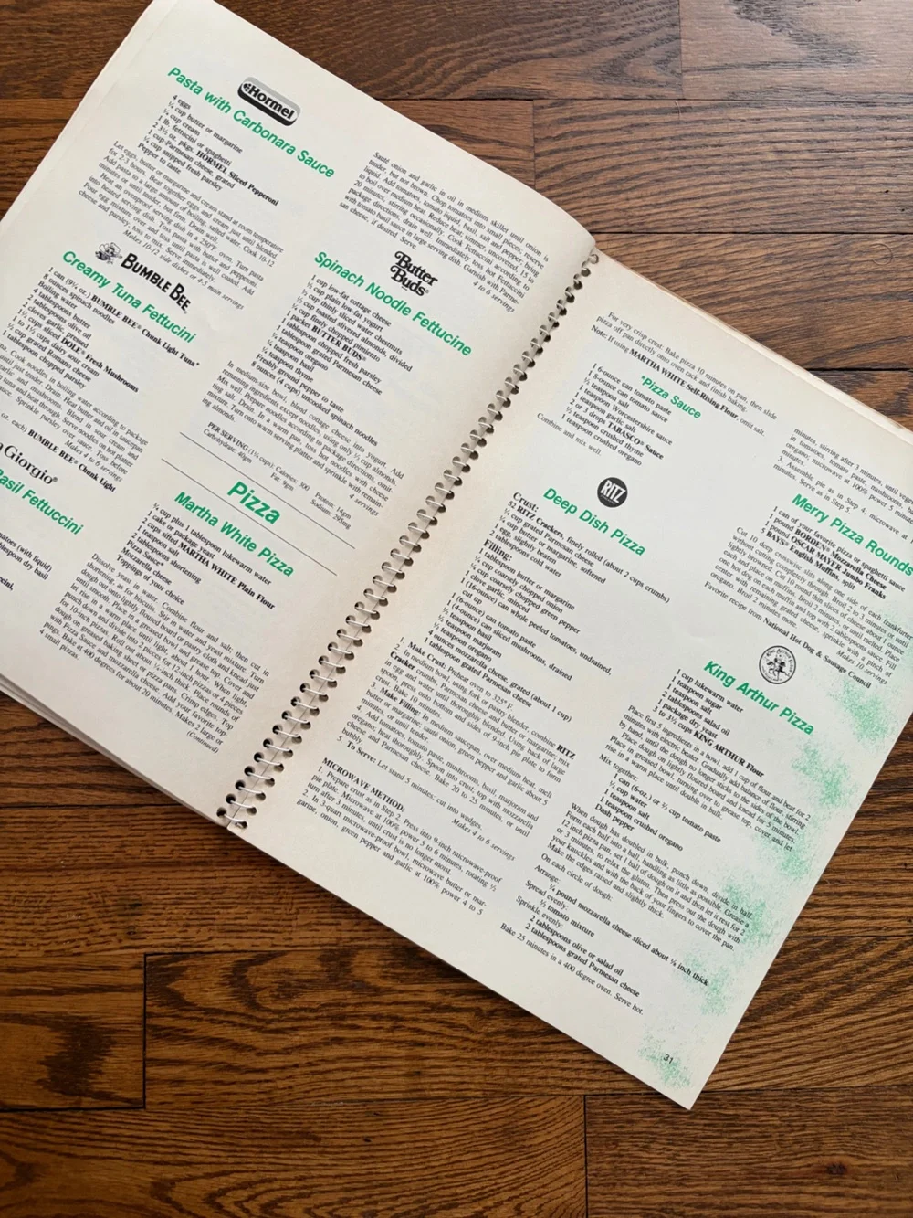 Vintage Favorite Italian Brand Name Recipes Spiral-Bound Cookbook